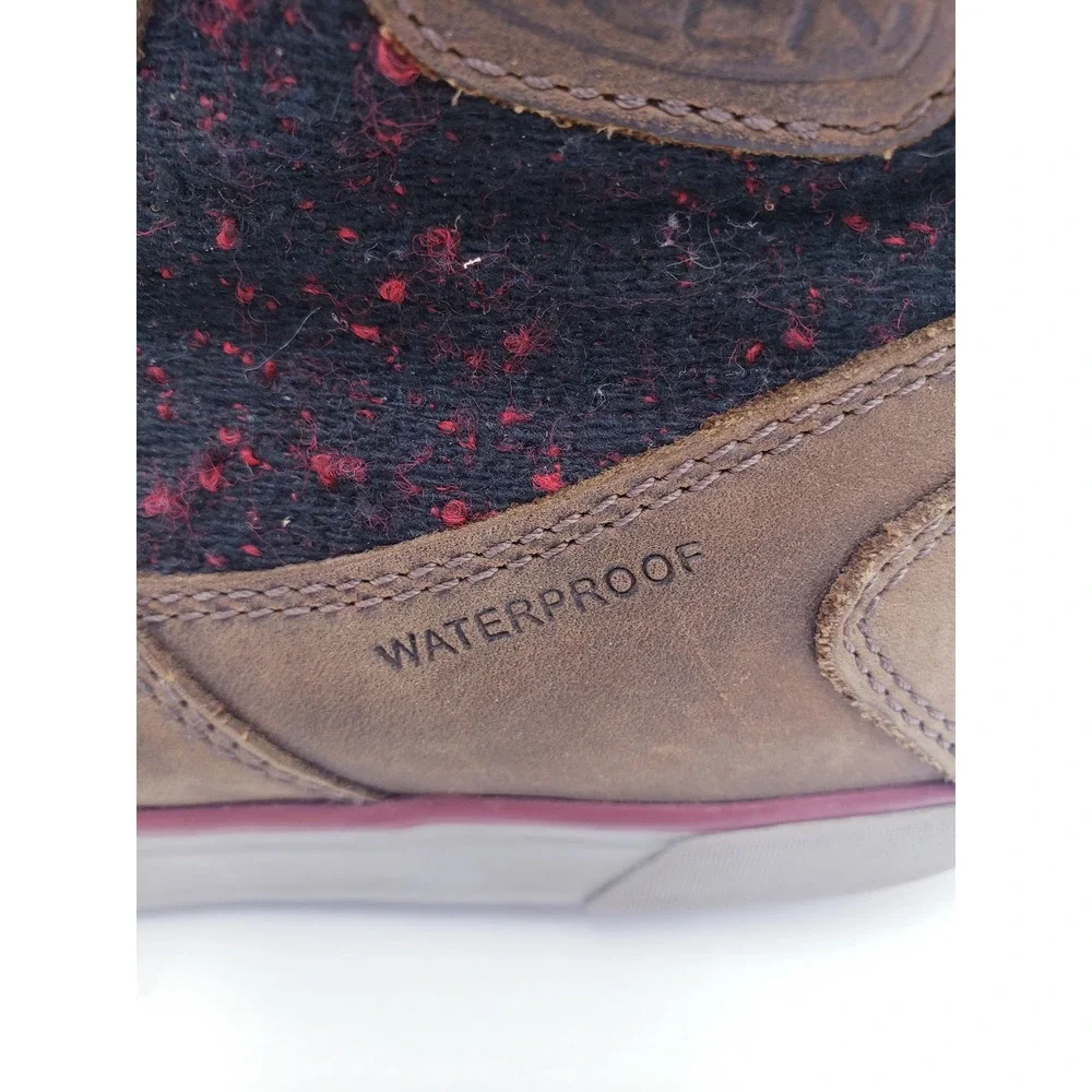 KEEN Elsa II Waterproof Ankle Boots Brown Wool Blend Lace Up Womens Size 8.5
